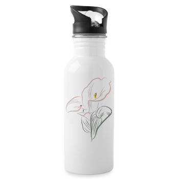 CALLA mix cold - Water bottle with straw - white - Right