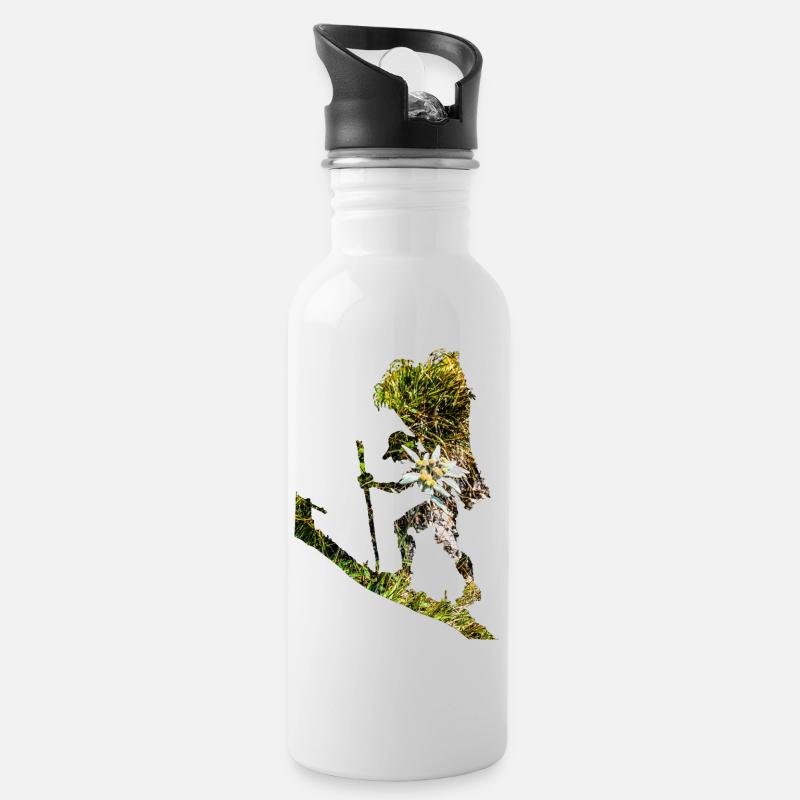 Apportez-moi un autre Edelweiss ! - Gourde avec paille intégrée - blanc