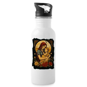 A hug for a lifetime - Water bottle with straw - white - Right