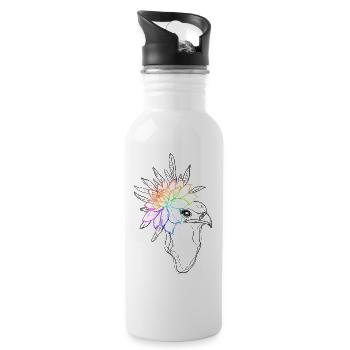 Pride Bird - Trinkflasche mit integriertem Trinkhalm - Weiß - Rechts