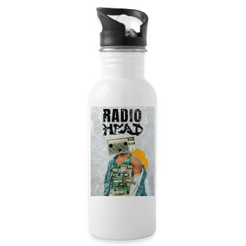 Radiohead - Water bottle with straw - white - Right