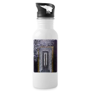 Calligraffiti - Gate (light) - Water bottle with straw - white - Right
