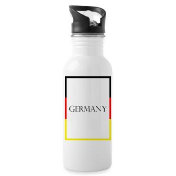 Germany Germany Statement Lettering with Flag - Water bottle with straw - white - Right