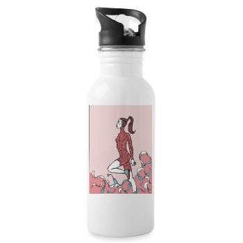 jazz - Trinkflasche mit integriertem Trinkhalm - Weiß - Rechts