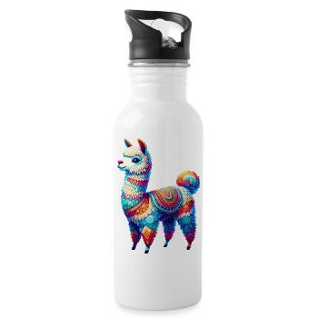 Alpaca - Water bottle with straw - white - Right
