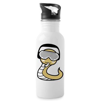 Mignon DJ serpent casque fête club musique Fun - Gourde avec paille intégrée - blanc - Droite