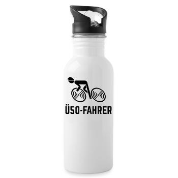 Ü50-Fahrer (Rennradfahrer / Rennrad / Fahrrad / B) - Trinkflasche mit integriertem Trinkhalm - Weiß - Rechts