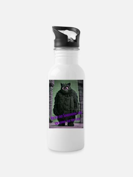 Halloween 3 - Trinkflasche mit integriertem Trinkhalm - Weiß