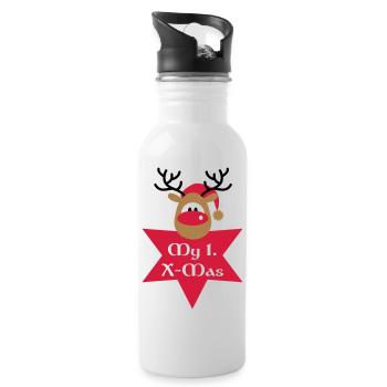 mon premier Noël - Gourde avec paille intégrée - blanc - Droite