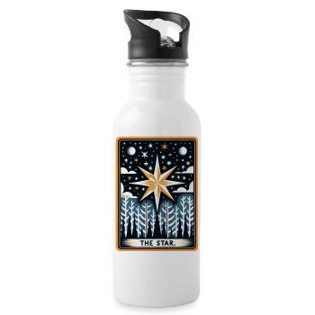 Der Stern - Trinkflasche mit integriertem Trinkhalm - Weiß - Rechts