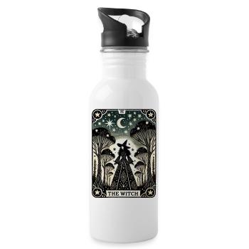 Die Hexe - Trinkflasche mit integriertem Trinkhalm - Weiß - Rechts