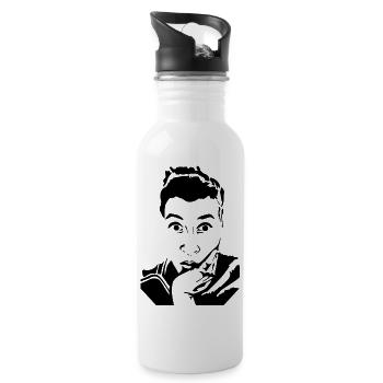 Glamour-Rebel Vol.3 - Trinkflasche mit integriertem Trinkhalm - Weiß - Rechts