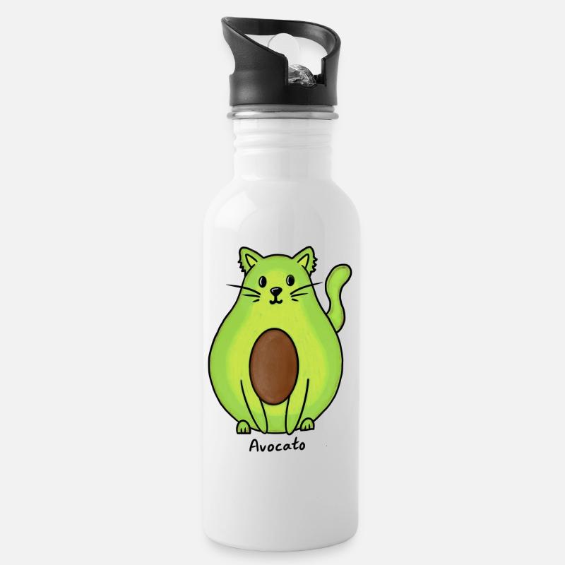 Avocato - Gourde avec paille intégrée - blanc