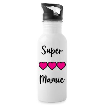 GRANNY. MOM. GRANDMA. MOTHER'S DAY - Water bottle with straw - white - Right