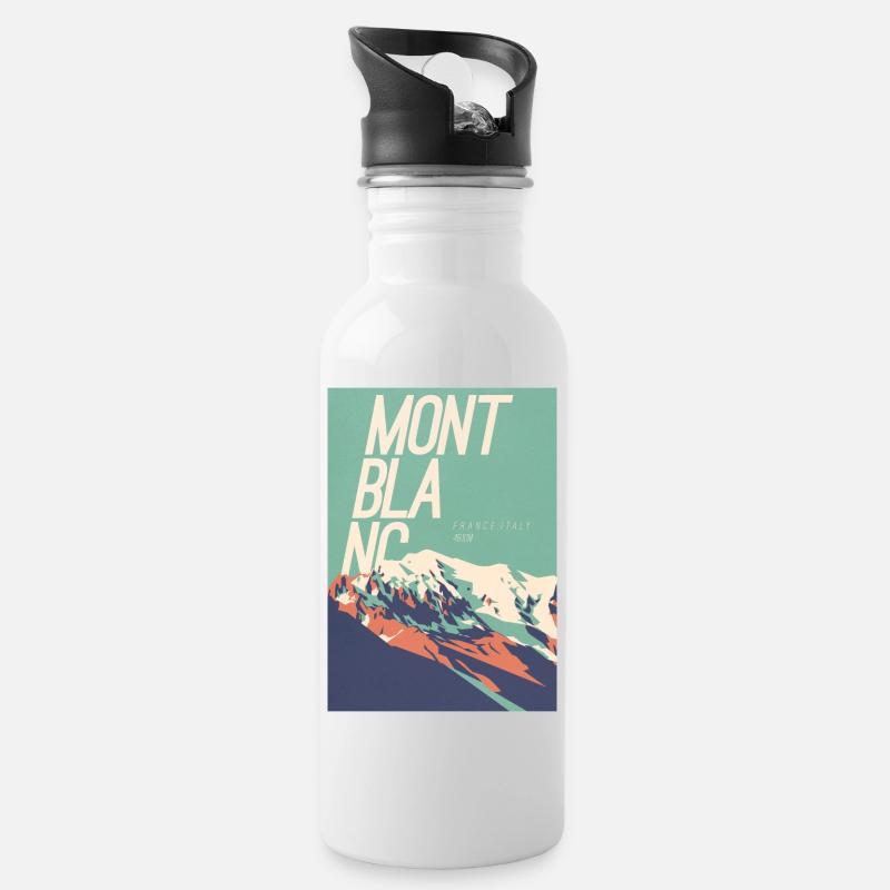 Mont Blanc Elegance - Water bottle with straw - white