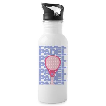 Padel poster - Water bottle with straw - white - Right