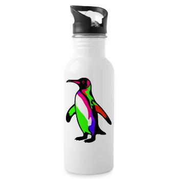 Pingouin - Gourde avec paille intégrée - blanc - Droite