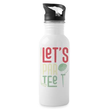Let’s Par Tee Golfer Golf - Gourde avec paille intégrée - blanc - Droite