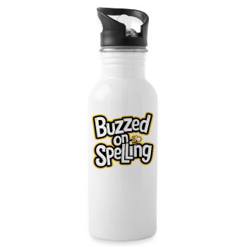 Spelling Bee Champion Word Contest - Water bottle with straw - white - Right