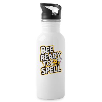 Concours de mots Spelling Bee Champion - Gourde avec paille intégrée - blanc - Droite