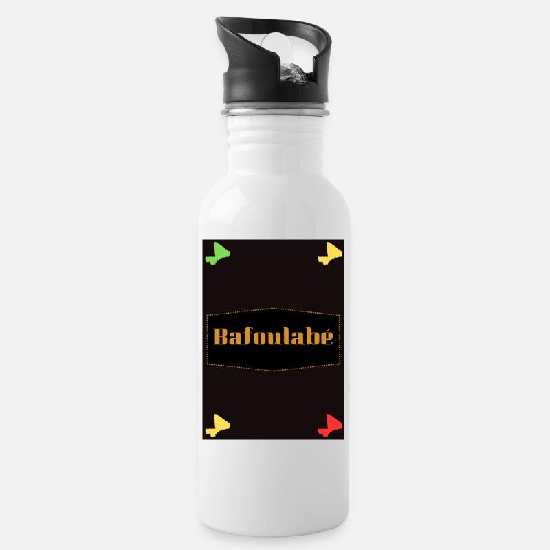 Bafoulabé - Trinkflasche mit integriertem Trinkhalm - Weiß