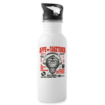Bass Maul Shirt : Monkey pimente le rythme - Gourde avec paille intégrée - blanc - Droite