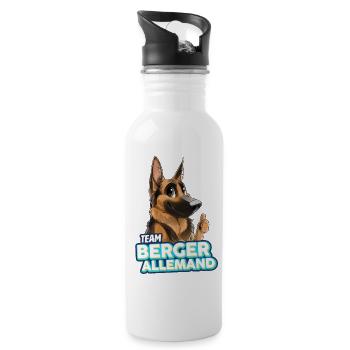 TEAM German Shepherd - Fawn - Water bottle with straw - white - Right