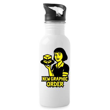 New Graphic Order #1 - Water bottle with straw - white - Right