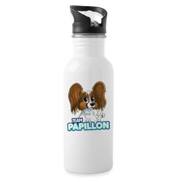 TEAM Butterfly - Fawn - Water bottle with straw - white - Right