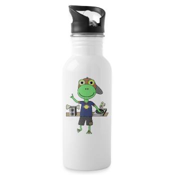 Frosch DJ Beats from the Swamp - Gourde avec paille intégrée - blanc - Droite