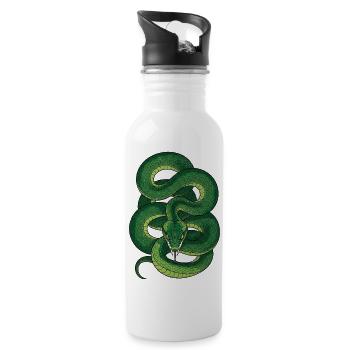 Snake - Water bottle with straw - white - Right