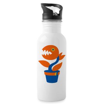 Monster plant - Water bottle with straw - white - Right