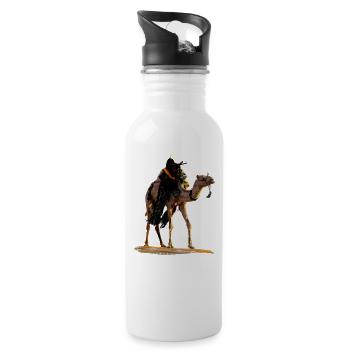 Wüstencamel - Trinkflasche mit integriertem Trinkhalm - Weiß - Rechts