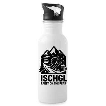 Ischgl Party on the Peak - Water bottle with straw - white - Right