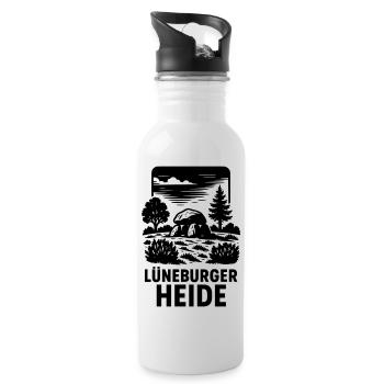 Lüneburg Heath - Water bottle with straw - white - Right
