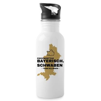 Schwaben | DILLINGEN - Trinkflasche mit integriertem Trinkhalm - Weiß - Rechts