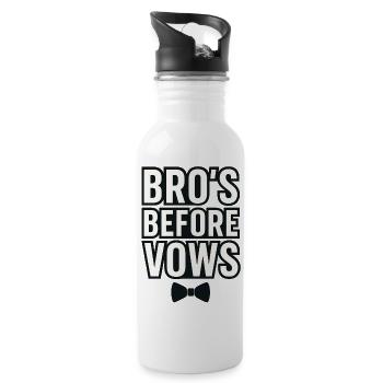 Bro’s before vows - Chemise d’enterrement de vie de garçon pour homme - Gourde avec paille intégrée - blanc - Droite