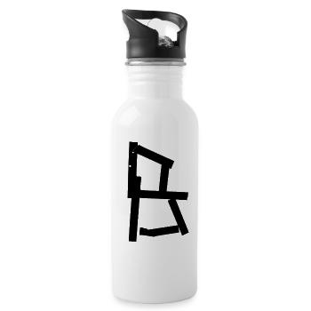 Urban letter - Trinkflasche mit integriertem Trinkhalm - Weiß - Rechts