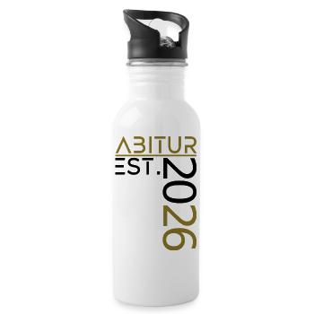 Abitur 2026 - Gourde avec paille intégrée - blanc - Droite