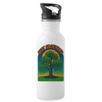 Stay Grounded Willow Sunset - Trinkflasche mit integriertem Trinkhalm - Weiß - Rechts