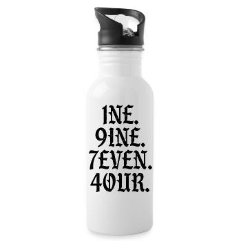 1974 Vintage - Trinkflasche mit integriertem Trinkhalm - Weiß - Rechts