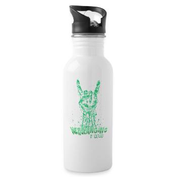 Hand Rock Neon Factory Live - Water bottle with straw - white - Right