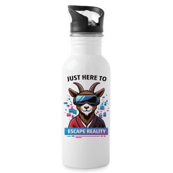 Goat VR Escape Reality - Water bottle with straw - white - Right
