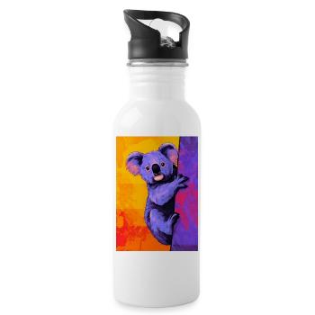 Koala - Trinkflasche mit integriertem Trinkhalm - Weiß - Rechts
