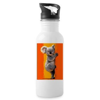 Koala - Trinkflasche mit integriertem Trinkhalm - Weiß - Rechts