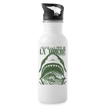 La Torche Surf Requin Bretagne - Gourde avec paille intégrée - blanc - Droite