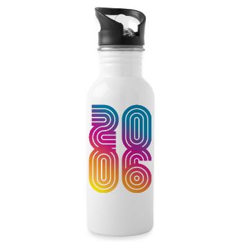 Vintage 2006 - Water bottle with straw - white - Right
