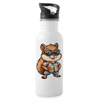 Vacances de bandes dessinées Squirrel - Gourde avec paille intégrée - blanc - Droite