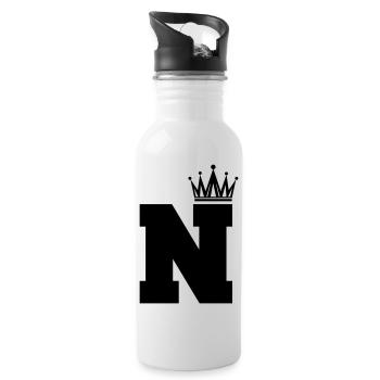 N Crown - Water bottle with straw - white - Right