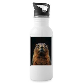 Marmottes Marmotte - Gourde avec paille intégrée - blanc - Droite